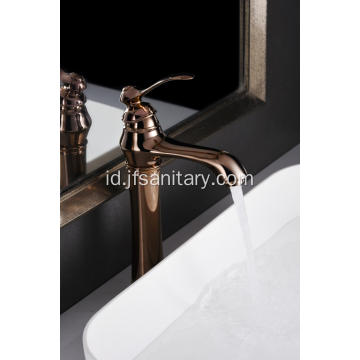 Set Faucet Wastafel Kapal Vintage Tuas Tunggal Rose Gold